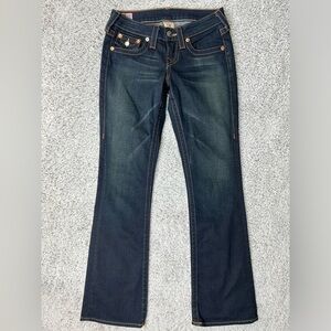 True Religion Jeans Womens 25 Boot Cut Dark Wash Made in USA Basic Rodeo Party